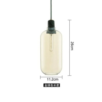 Decorbites™ Industrielle Buntglas-Hängeleuchte LED Pendellampe für Ess- und Wohnzimmer