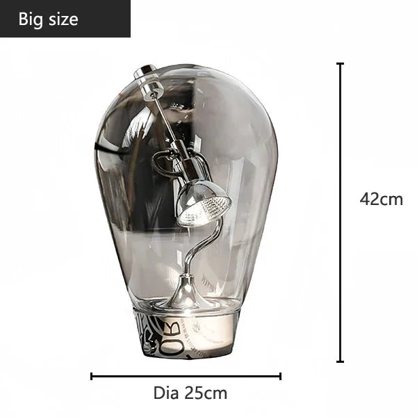 Decorbites™ Glas-Schreibtischlampe: Italienische Vintage dimmbare Dreh-Tischleuchte