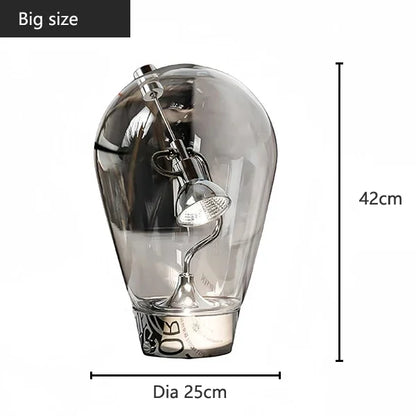 Decorbites™ Glas-Schreibtischlampe: Italienische Vintage dimmbare Dreh-Tischleuchte