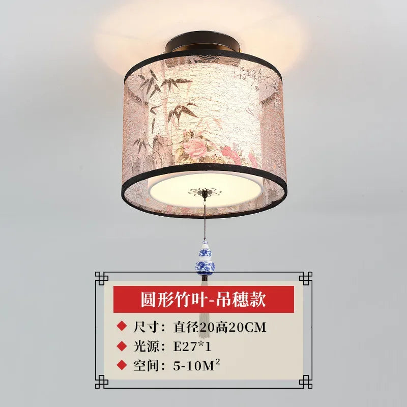Decorbites™ Lotus Chinesische Kronleuchter Deckenlampe Einfaches Korridor-Gemälde LED-Beleuchtung