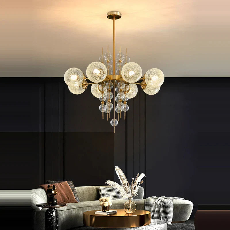 Decorbites™ Gold Chrom Blasen-Deckenleuchter: 2025-Trends Hängelampen für das Wohnzimmer