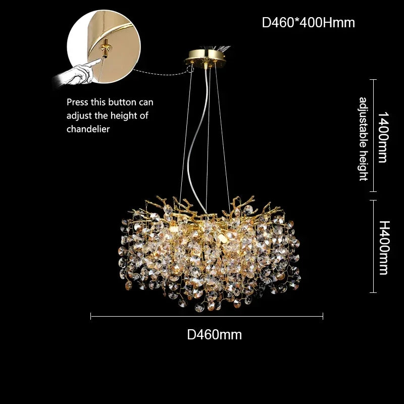 Decorbites™ Große Kristall-Leuchter für Esszimmer - Nordischer LED-Insel-Hängeleuchte