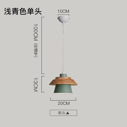 Nordic Macaron Wood Pendant Light