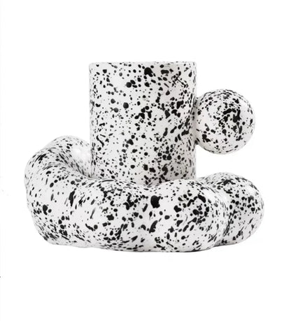 DecorBites™ Cotton Candy Ceramic Cup & Saucer Set for Coffee, Tea, Milk, Juice