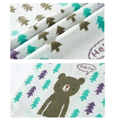 Decorbites™ Kinder-Karikatur-Gesicht-Terry-Handtuch - 100% Bio-Baumwolle - Hohe Qualität