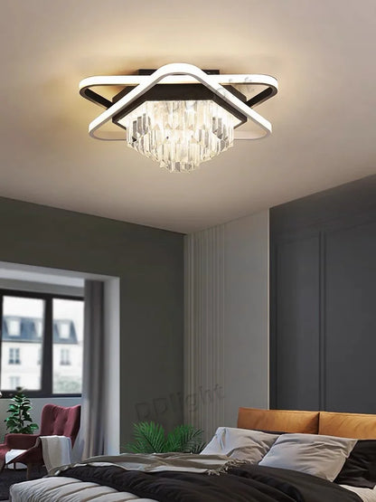 DecorBites™ Crystal Industrial Pendant Chandelier Set for Modern Living Room and Bedroom Decor