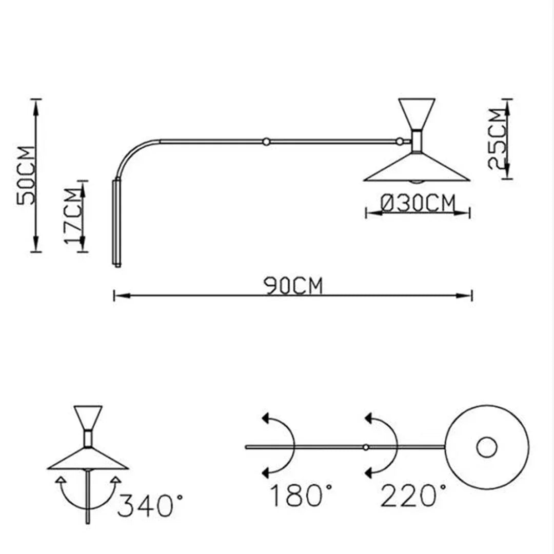 Decorbites™ Amerikanische Retro-Industrielle Wandlampen für Esszimmer, Wohnzimmer, Schlafzimmer, Flur