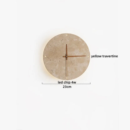 Decorbites™ LED-Wandleuchte: Nordisches modernes Design mit weißem Glas und gelbem Travertin-Holz