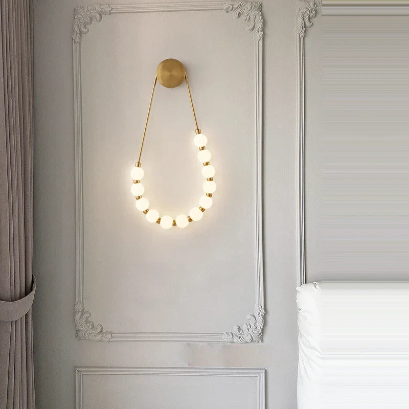 DecorBites™ LED Fancy Necklace Wall Lamp for Bedside & Living Room
