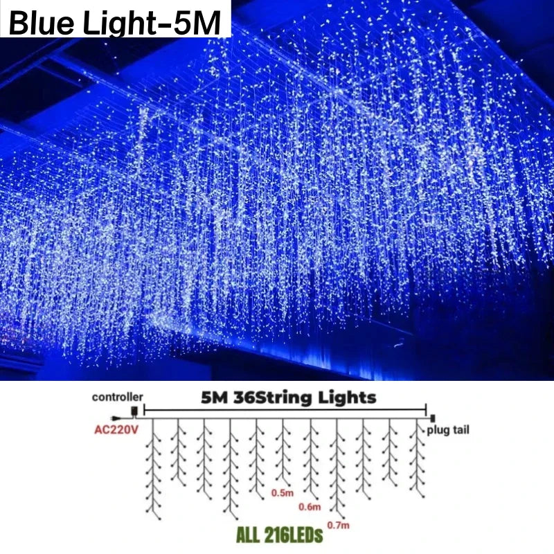 Decorbites™ Eiszapfen-LED-Lichterkette: Festliche Außendekoration für Weihnachten, Party, Patio und Garten