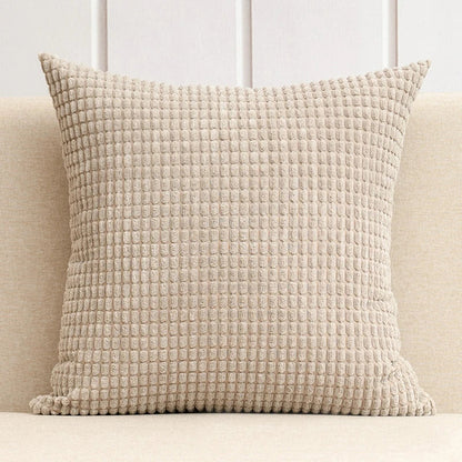 Decorbites™ Kordflanell Maiskorn-Muster Kissenbezug Einheitsfarbe Dekokissen-Hülle 40/45/50/55/60 cm
