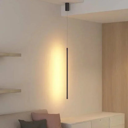 Modern Black Aluminum Linear Pendant Light