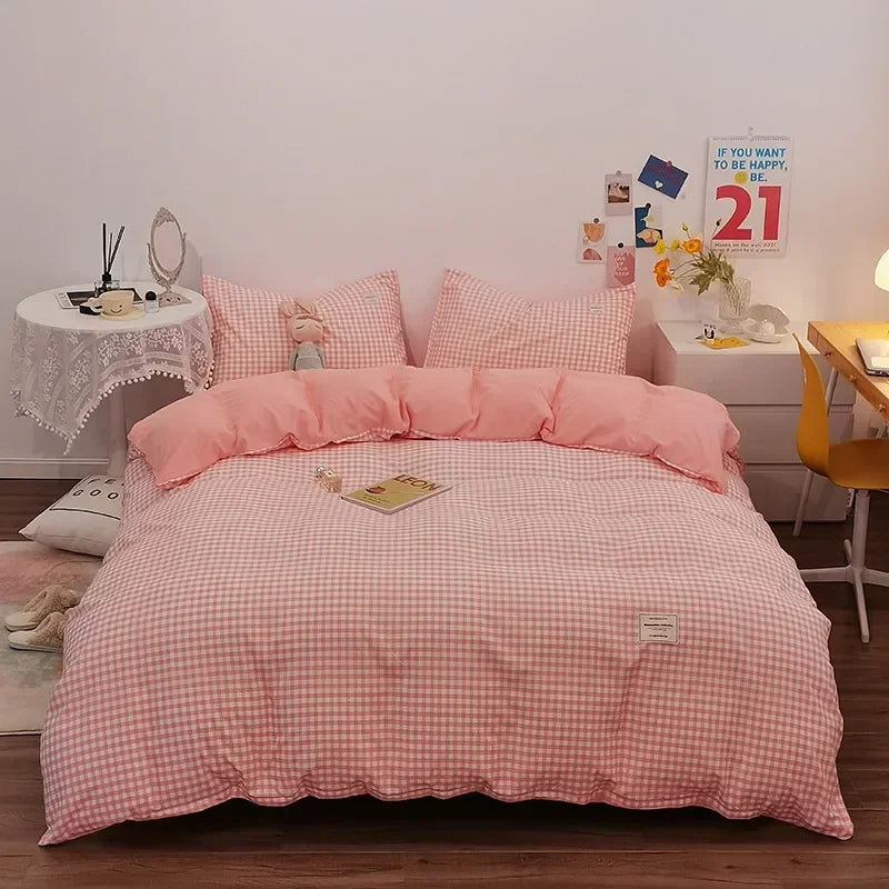 Decorbites™ Japanisches Gittermuster-Bettwäsche-Set für alle Jahreszeiten, Queen/King-Größe Steppdecke