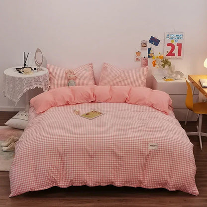 Decorbites™ Japanisches Gittermuster-Bettwäsche-Set für alle Jahreszeiten, Queen/King-Größe Steppdecke
