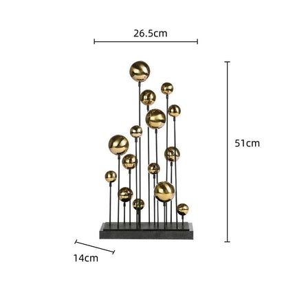 Decorbites™ Geometrische Goldene Ball-Skulptur: Metall-Handwerk Hausdekor-Ornament