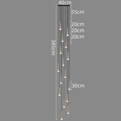 Decorbites™ Kristall-LED-Treppen-Kronleuchter: Luxuriöse lange Treppenbeleuchtung mit kreativem Inseldesign