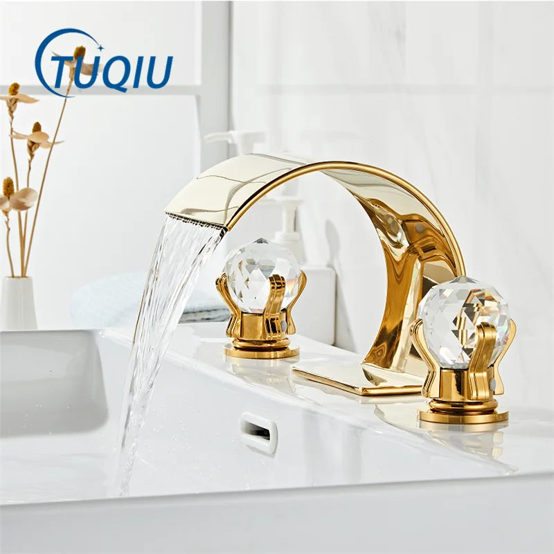 Gold Crystal Brass Faucet