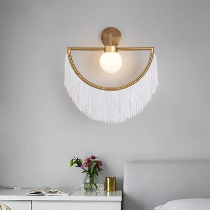 Decorbites™ Bunte Quasten-Glasball-Hängeleuchte für Boho-Minimalistischen Stil im Schlafzimmer & Restaurant