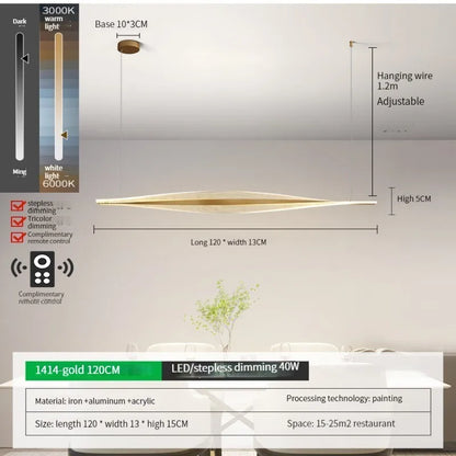 DecorBites™ Acrylic Led Pendant Lamp for Dining Room, Bar & Kitchen - Minimalist Hanging Lights
