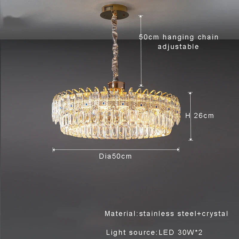 Decorbites™ Doppelkristall-Deckenleuchter: Moderne Luxus-Home-Dekoration für das Wohnzimmer