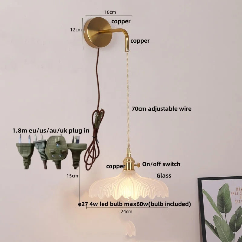 Decorbites™ LED-Wandleuchte Leiste Schlafzimmer Arbeitszimmer Klarer Glas Nachttischlampe Moderne Treppenbeleuchtung