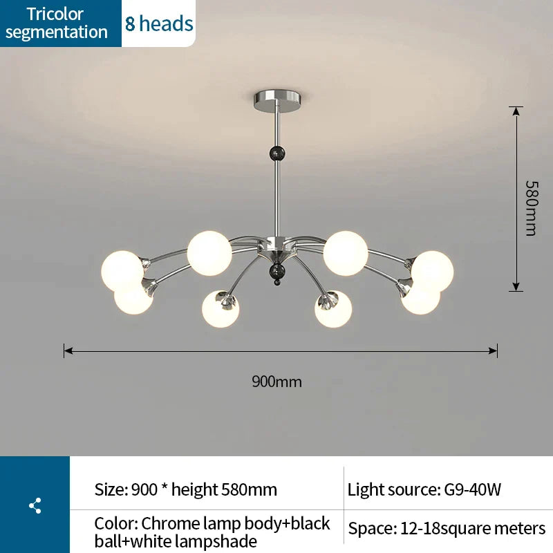 Decorbites™ Sahne-Wind-Leuchter: Luxuriöser postmodernistischer Flurleuchter für Wohnzimmer, Schlafzimmer und Restaurant