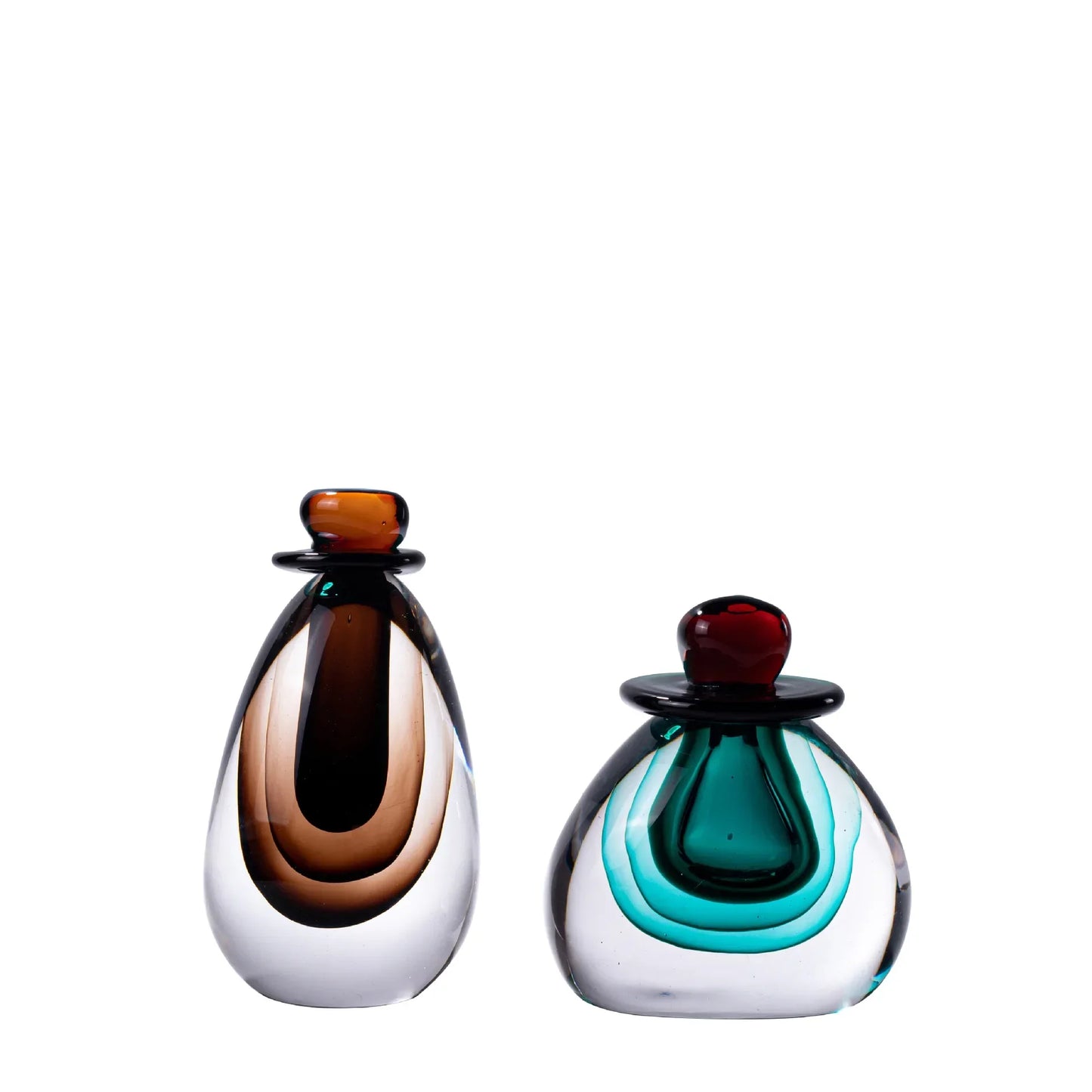 Decorbites™ Doppelt gefärbtes Glasgefäß mit Deckel in Gradient-Design für Terrarien-Dekoration
