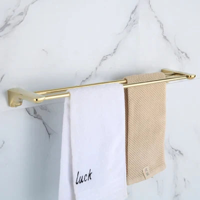 Decorbites™ Gold-Badmöbel-Set: Handtuchhalter, Regal, Papierhalter, Handtuchhalter, Toilettenbürstenhalter