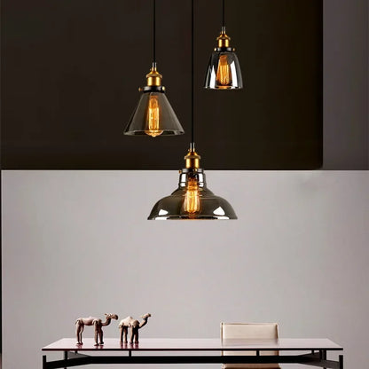 Decorbites™ Bernsteinfarbenes Vintage-Glas-Pendant-Licht für elegante Esszimmer-Dekoration