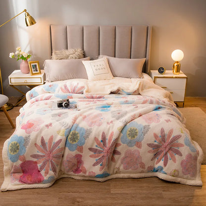 DecorBites™ Double-Sided Fleece Wool Blanket