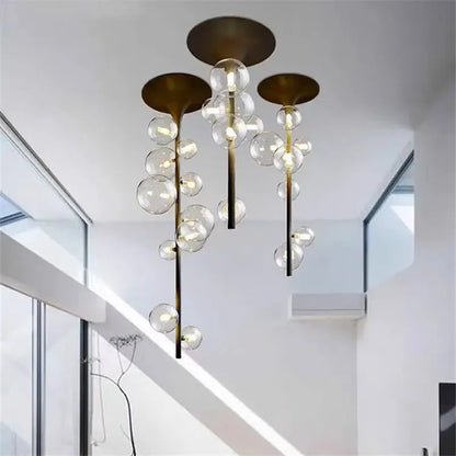 Decorbites™ LED-Blase-Leuchter aus klarem Glas-Kugeln als Hängeleuchte für Esszimmer & Bar