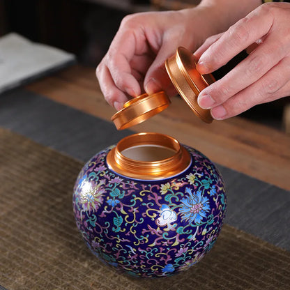 Decorbites™ Emaille-Teekanne Keramik-Vorragsgefäß - Luftdichter Kaffeebehälter