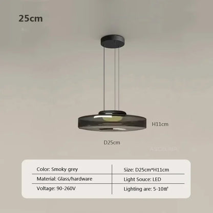 Nordic Glass Pendant Light in Green or Gray