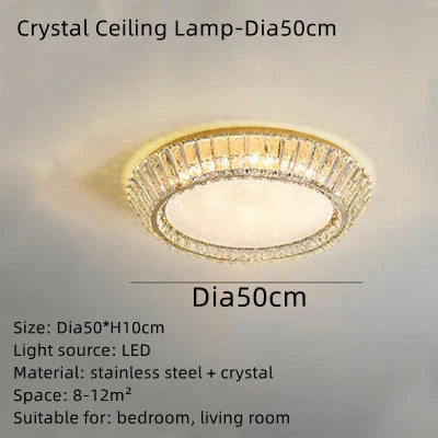 Gold Nordic Crystal Ceiling Light