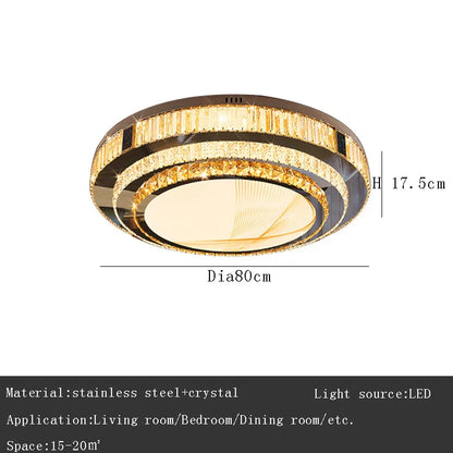 Decorbites™ Gold Kristall-Deckenleuchten LED Minimalistisches Luxus-Licht - Edelstahl-Kristall-Leuchten