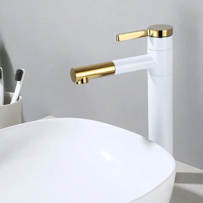 Decorbites™ Schwarze Messing Badezimmer-Waschbeckenarmatur Deckenmontiertes Gefäßmischer-Wasserhahn