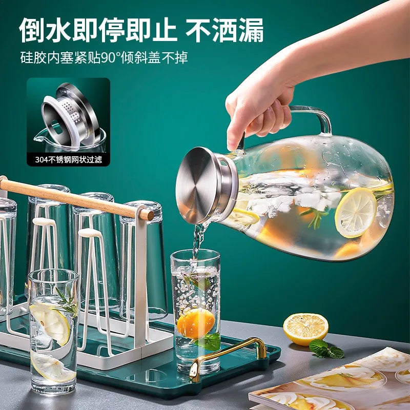 Decorbites™ Großkapazitäts-Wasser-Glas-Set mit Griff, hitzebeständig und explosionssicher