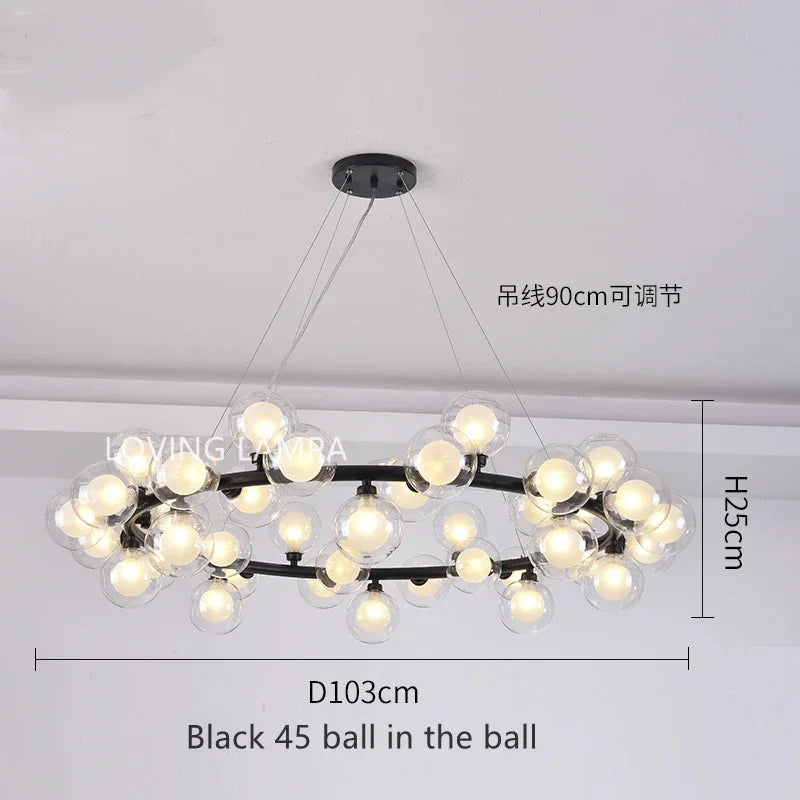 Decorbites™ Glas-Kugeln-LED-Hängelampe, moderne runde Design für Heimdekoration-Beleuchtung