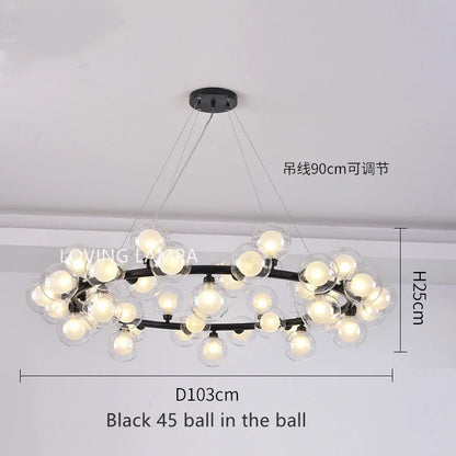 Decorbites™ Glas-Kugeln-LED-Hängelampe, moderne runde Design für Heimdekoration-Beleuchtung