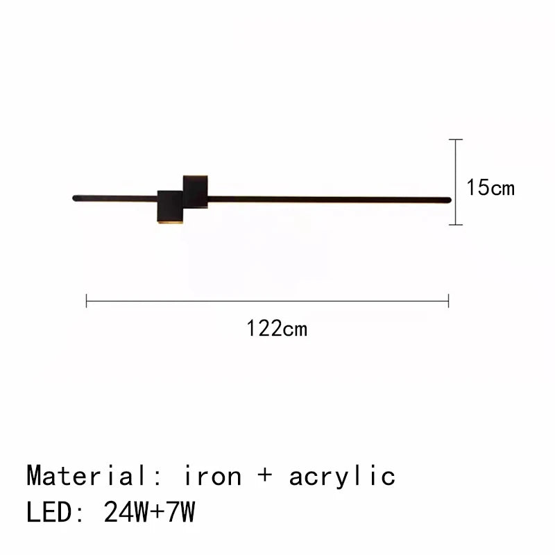 Decorbites™ LED Wandlampen: Moderne Schwarz-Weiß Aluminium Wandlampe für Wohnzimmer Schlafzimmer