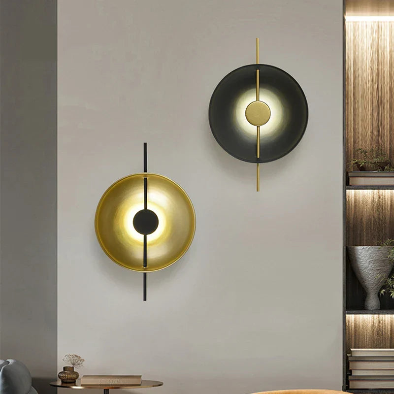 Gold Circle LED Wall Light