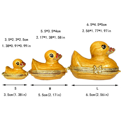 Decorbites™ Kristall-Tierfiguren-Schmuckschatulle Handbemalt Ringhalter Kommoden-Dekoration Hochzeitsgeschenk
