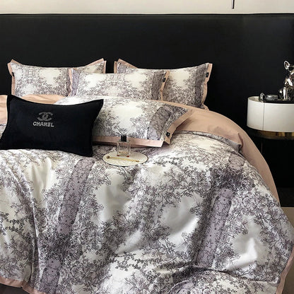 Decorbites™ Ägyptische Baumwolle Luxus-Bettwäsche-Set: Daunendecke, Laken, Kissenbezüge – 1000TC weich und seidenweich