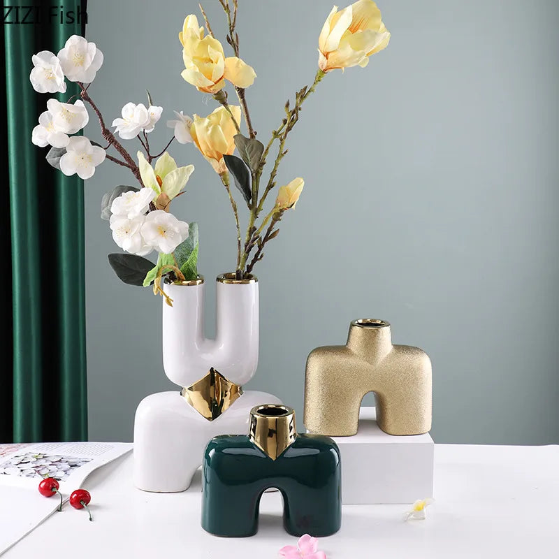 Gold Ceramic Vase