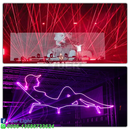 Decorbites™ 4W 3D-Animations-Laserlicht DJ-Scanner für Club, Disco, Party und Bühne