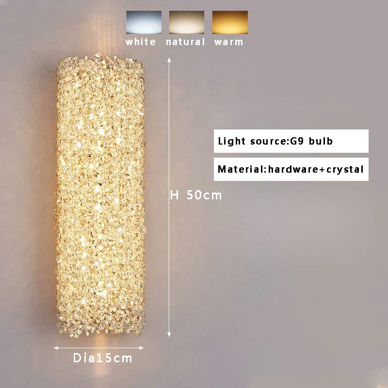 DecorBites™ Crystal Beads Wall Lamp LED Light Fixture for Home Decor & Living Room