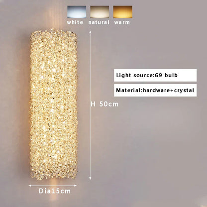 DecorBites™ Crystal Beads Wall Lamp LED Light Fixture for Home Decor & Living Room