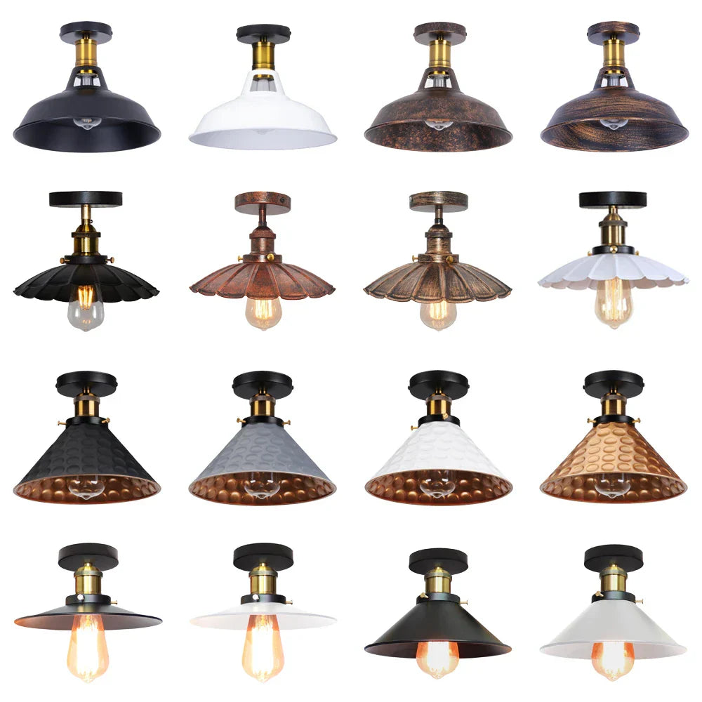 DecorBites™ Industrial Flush Mount Light for Home Decor in Bedroom, Kitchen, Living Room