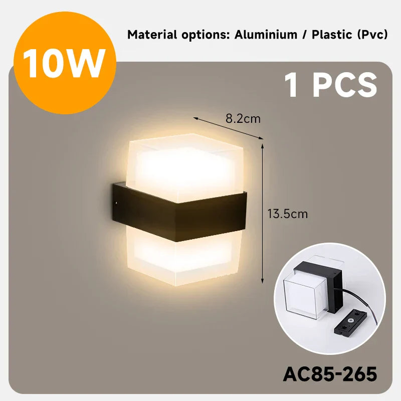 Decorbites™ LED-Wandleuchte: Moderne Innen- und Außenleuchte für Zuhause, Garten, Treppe, Schlafzimmer und Terrasse