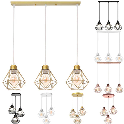 DecorBites™ Iron Frame Pendant Chandelier for Modern Indoor Lighting